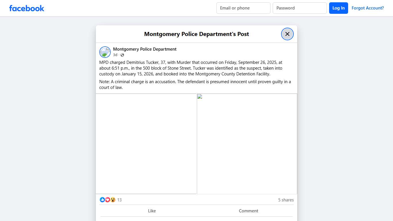 MPD charged Demitrius... - Montgomery Police Department | Facebook